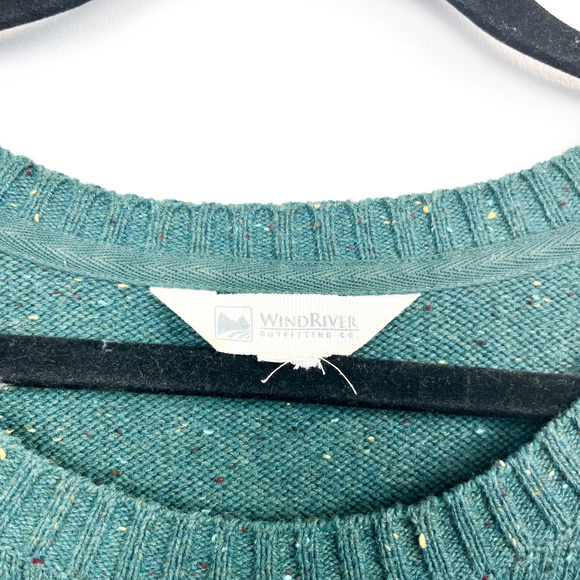 Windriver Long Sleeve Green Speckled Knit Sweater - Picture 3 of 8